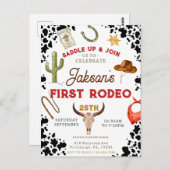 Jungs mein erster Rodeo Cowboy 1. Geburtstag Postkarte (Vorne/Hinten)