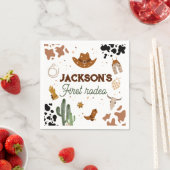 Jungs mein erster Rodeo Cowboy 1. Geburtstag Serviette (Beispiel)