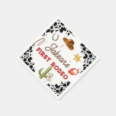 Jungs mein erster Rodeo Cowboy 1. Geburtstag Serviette (Ecke)