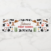 Jungs mein erster Rodeo Cowboy 1. Geburtstag Wasserflaschenetikett (Einzelnes Label)
