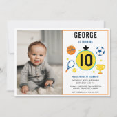 Jungs Moderner Kindergeburtstag | Game Day Foto Einladung (Vorderseite)