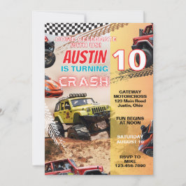 Jungs Monster Lkw jedes Alter Geburtstag Einladung