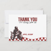 Jungs Motocross Dirt Bike Geburtstag Dankeskarte (Vorderseite)