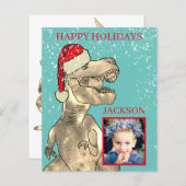 Jungs Name T-Rex Santa Dinosaur Weihnachtsgebäck F (Vorne/Hinten)