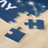 Jungs Name und Foto Raketenraum Kinder jigsaw Puzzle (Seite)