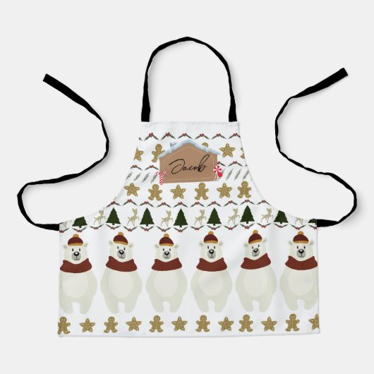 Jungs Name Weihnachts-Schürze Schürze (Vorderseite)