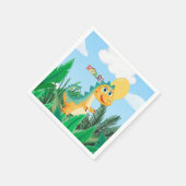 Jungs Niedlich Moderne Dinosaurier Kindergeburtsta Serviette (Ecke)