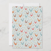 Jungs Niedlich moderne Hähnchendusche Einladung (Rückseite)