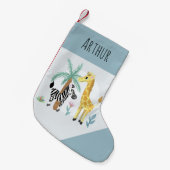 Jungs Niedlich & Spaß Safari Tiere Jungle Kinder Kleiner Weihnachtsstrumpf (Vorderansicht (hängend))