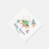 Jungs Niedlich und modern Space Alien Kinderdusche Serviette (Ecke)