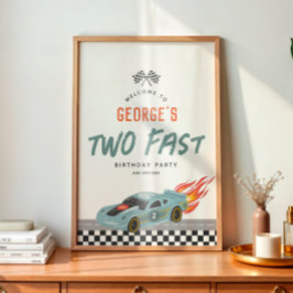 Jungs Niedlich zwei schnelle 2. Geburtstags Hot Ca Poster