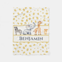 Jungs Niedliche Jungle Safari Baby Tiere Fleecedecke