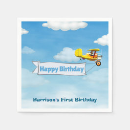 Jungs Niedlicher Kindergeburtstag für Flugzeuge Serviette