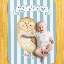 Jungs Niedliches modernes Woodland Baby Blanket
