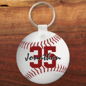 Jungs personalisierter Baseball Schlüsselanhänger (Vorderseite)