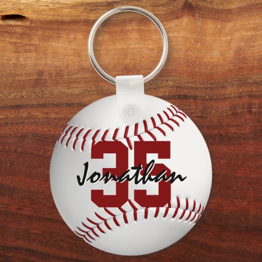 Jungs personalisierter Baseball Schlüsselanhänger (Vorderseite)