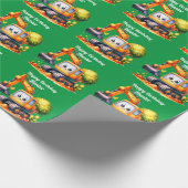 Jungs Personalisierter Name Happy Birthday Geschenkpapier (Ecke)