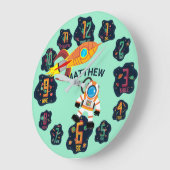 Jungs Raumfahrtflugzeug-Raketenplaneten Außerirdis Große Wanduhr (Winkel)