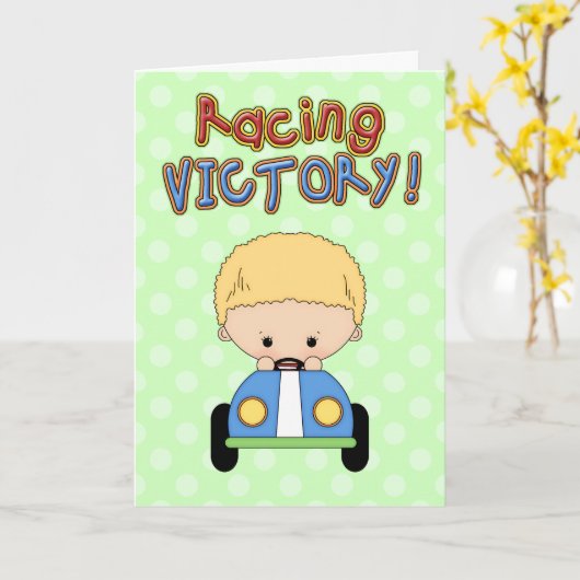 Jungs Rennwagen Geburtstagskarte Karte (Gelbe Blume)