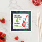 Jungs Rockstar Geburtstag mit Red Guitar Serviette (Beispiel)