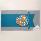 Jungs Schild grau Anthony Buchstabe A Name Handtuc Strandtuch (Vorderseite)