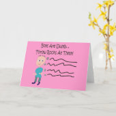 Jungs sind dumm "Wirf dir Steine auf!" Karte (Gelbe Blume)