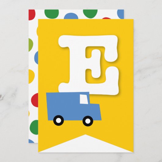 Jungs Spielzeug Kindermädchen Geburtstagsparty DIY Einladung (Vorne/Hinten)