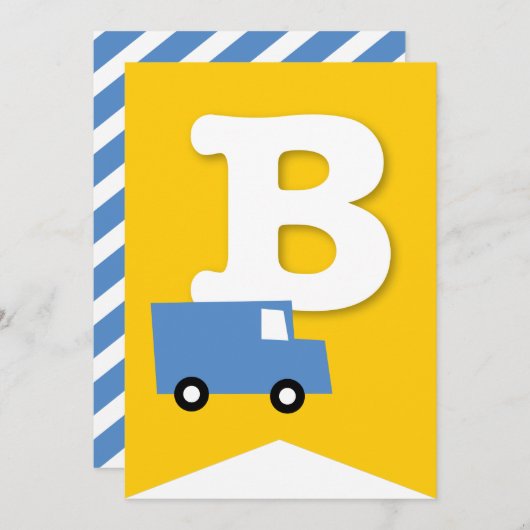 Jungs Spielzeug Kindermädchen Geburtstagsparty DIY Einladung (Vorne/Hinten)