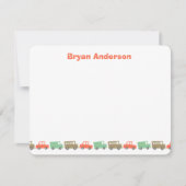 Jungs Spielzeug Spaß Niedliche Retro Transport Kid Mitteilungskarte (Vorderseite)