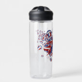 Jungs Sporen Rot-Weiß-Volleyball-Stars Trinkflasche (Vorderseite)