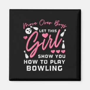 Jungs überholen Bowling Funny Bowler Girls Kinder Magnet