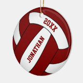 Jungs Volleyball-Mannschaft im weißen Marosport Keramik Ornament (Links)