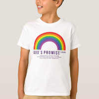 Jungs weißer T - Shirt Rainbow Gottes Versprechen 