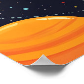 Jungs Weltraumplaneten Geburtstag Begrüßungspult Poster (Ecke)
