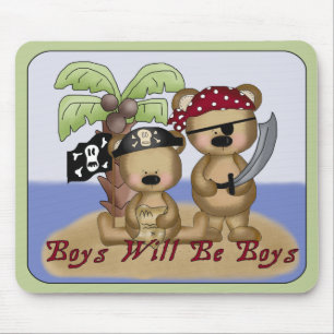 Jungs werden Jungs sein, die Lil Pirate Bears Mous Mousepad