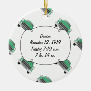 Jungs Zimmer Classic Car Geschenke Sweet Green Ret Keramikornament