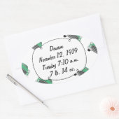 Jungs Zimmer Classic Car Geschenke Sweet Green Ret Ovaler Aufkleber (Umschlag)