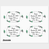 Jungs Zimmer Classic Car Geschenke Sweet Green Ret Ovaler Aufkleber (Blatt)