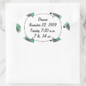 Jungs Zimmer Classic Car Geschenke Sweet Green Ret Ovaler Aufkleber (Tasche)