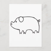 Jungschweine in Schwarz und Weiß Postkarte (Vorderseite)