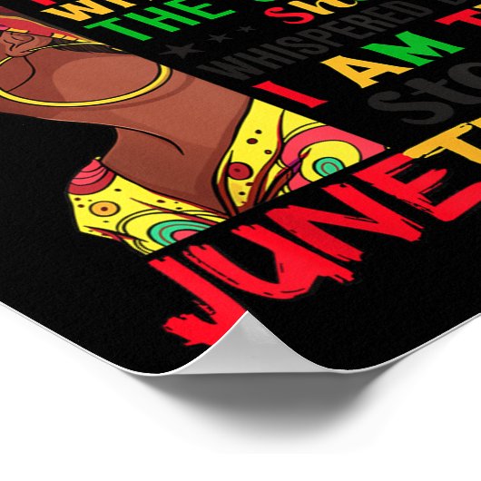 Jüngst bin ich der Sturm der schwarzen Freiheit ge Poster (Ecke)