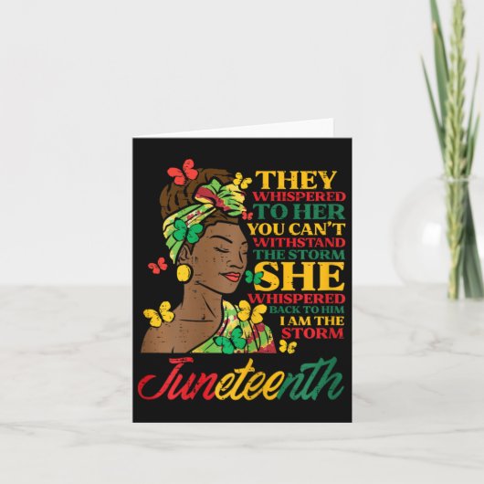 Jüngst flüsterten sie dir, dich nicht vor Sturmwom Karte (Vorderseite)