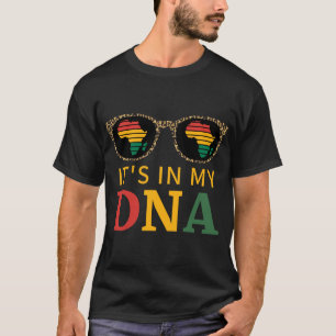 Jüngst in meiner DNA Afrika Leopard Black Hist T-Shirt