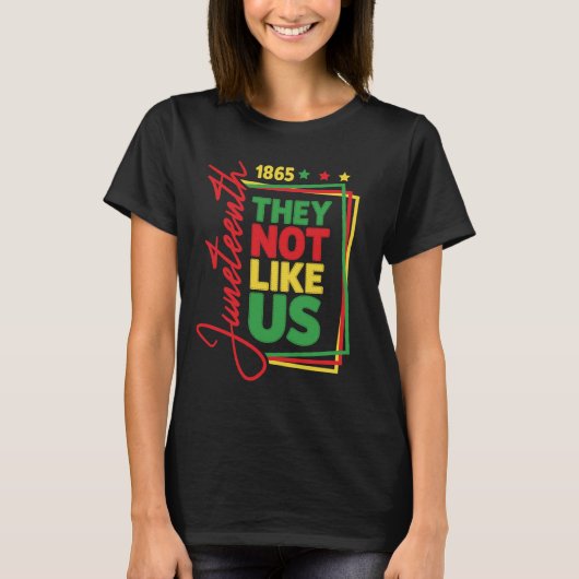 Jüngst mögen sie die schwarze Geschichte von 1865 T-Shirt (Vorderseite)