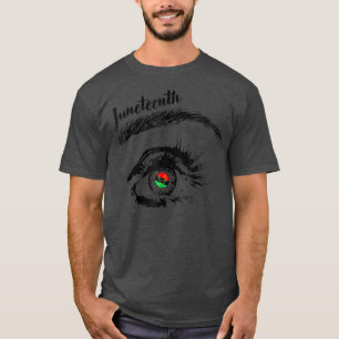 Jungstagsflagge Frauenauge blitzt Freiheit Bir T-Shirt
