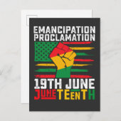 Jüngste Emanzipation Proklamation Schwarze Freihei Einladungspostkarte (Vorne/Hinten)