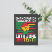 Jüngste Emanzipation Proklamation Schwarze Freihei Einladungspostkarte (Stehend Vorderseite)