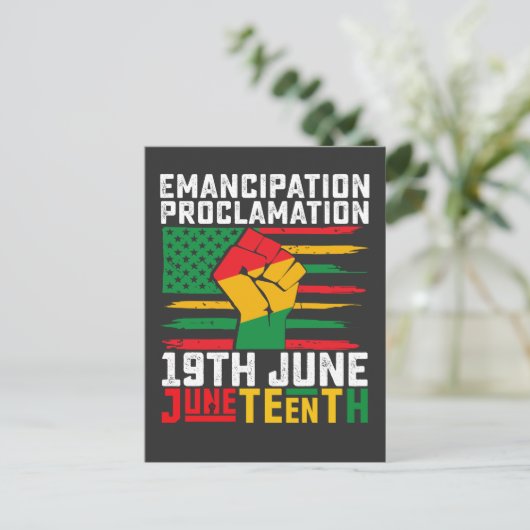 Jüngste Emanzipation Proklamation Schwarze Freihei Einladungspostkarte (Stehend Vorderseite)