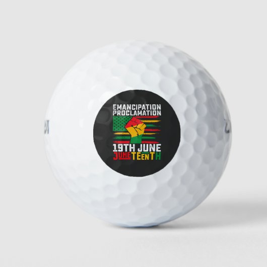Jüngste Emanzipation Proklamation Schwarze Freihei Golfball (Vorderseite)