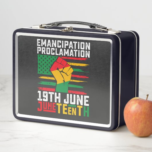 Jüngste Emanzipation Proklamation Schwarze Freihei Metall Brotdose (Beispiel)